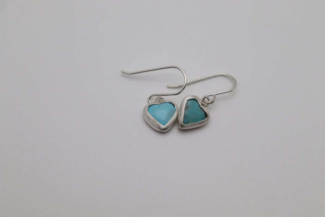 Turquoise Heart Earrings - ZE1