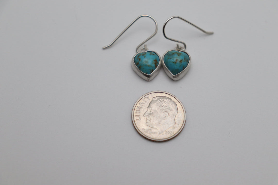 Turquoise Heart Earrings - ZE2