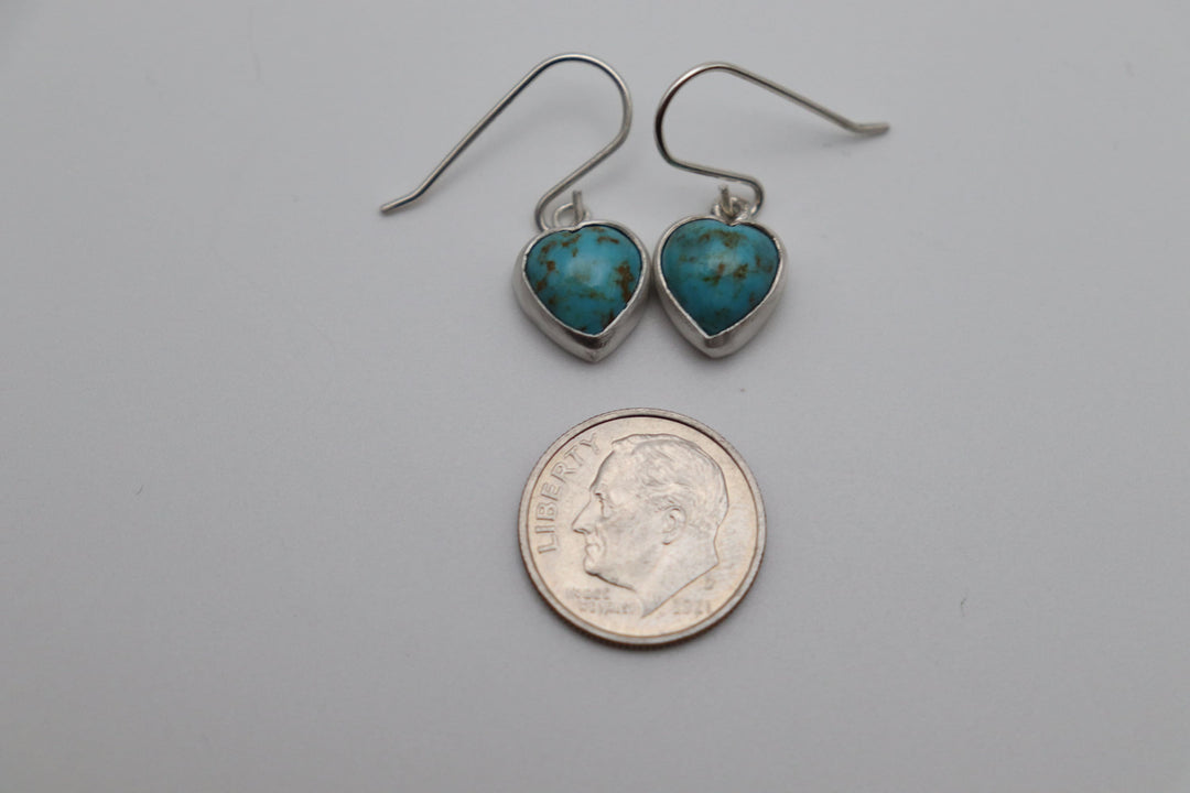 Turquoise Heart Earrings - ZE2